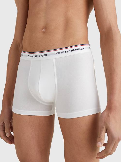 Tommy Hilfiger 3-Pack Premium Logo Waistband Trunks Fehérnemű Férfi Kék | TH705OMF