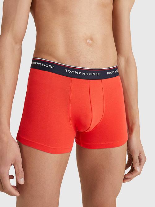 Tommy Hilfiger 3-Pack Premium Logo Waistband Trunks Fehérnemű Férfi Sárga | TH865WVM