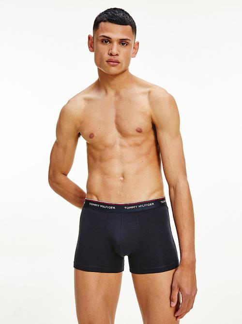 Tommy Hilfiger 3-Pack Premium Logo Waistband Trunks Fehérnemű Férfi Fekete | TH928IMZ