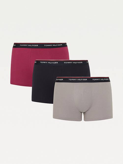 Tommy Hilfiger 3-Pack Premium Logo Waistband Trunks Fehérnemű Férfi Fekete | TH928IMZ