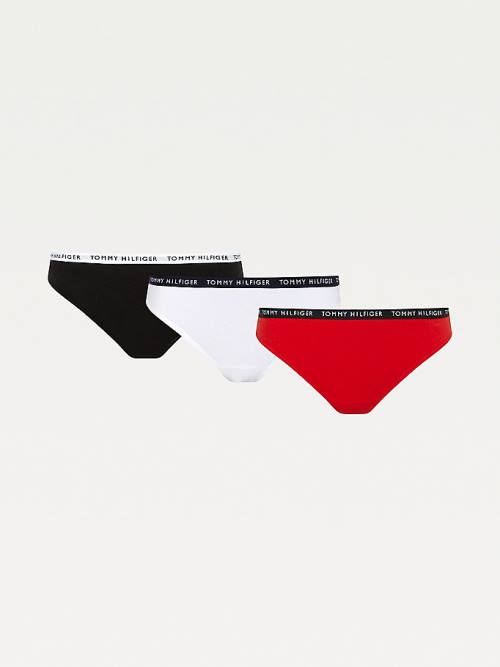 Tommy Hilfiger 3-Pack Recycled Pamut Thongs Fehérnemű Női Fehér | TH765OUS