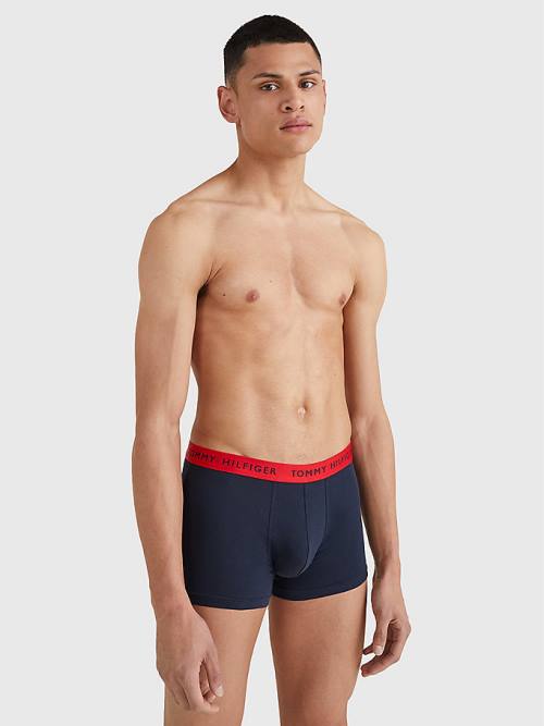 Tommy Hilfiger 3-Pack Repeat Logo Trunks Fehérnemű Férfi Fekete | TH160BQN