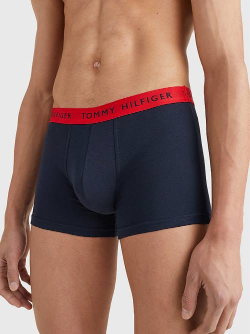 Tommy Hilfiger 3-Pack Repeat Logo Trunks Fehérnemű Férfi Fekete | TH160BQN