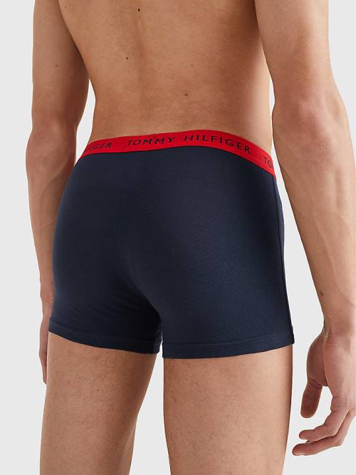 Tommy Hilfiger 3-Pack Repeat Logo Trunks Fehérnemű Férfi Fekete | TH160BQN