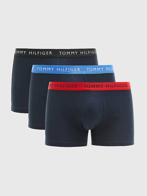 Tommy Hilfiger 3-Pack Repeat Logo Trunks Fehérnemű Férfi Fekete | TH160BQN