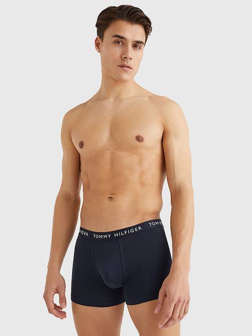 Tommy Hilfiger 3-Pack Repeat Logo Trunks Fehérnemű Férfi Lila | TH809PLO