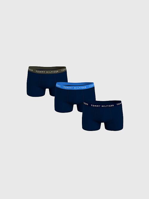 Tommy Hilfiger 3-Pack Repeat Logo Trunks Fehérnemű Férfi Lila | TH809PLO