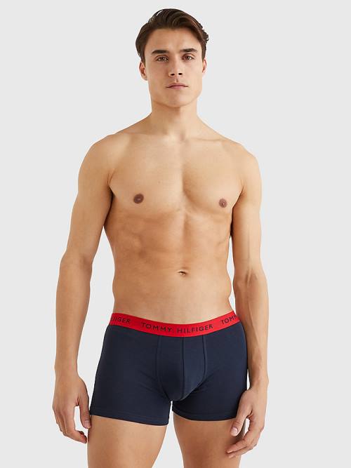 Tommy Hilfiger 3-Pack Repeat Logo Trunks Fehérnemű Férfi Lila | TH853DXJ