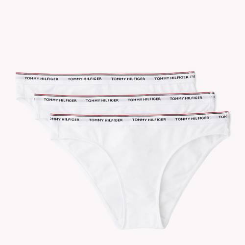 Tommy Hilfiger 3-Pack Stretch Pamut Briefs Fehérnemű Női Fehér | TH794MOJ