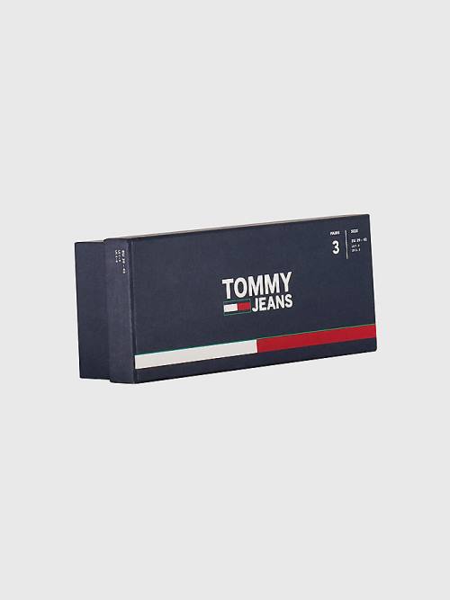 Tommy Hilfiger 3-Pack Stripe Gift Box Zokni Férfi Fehér | TH093LUD