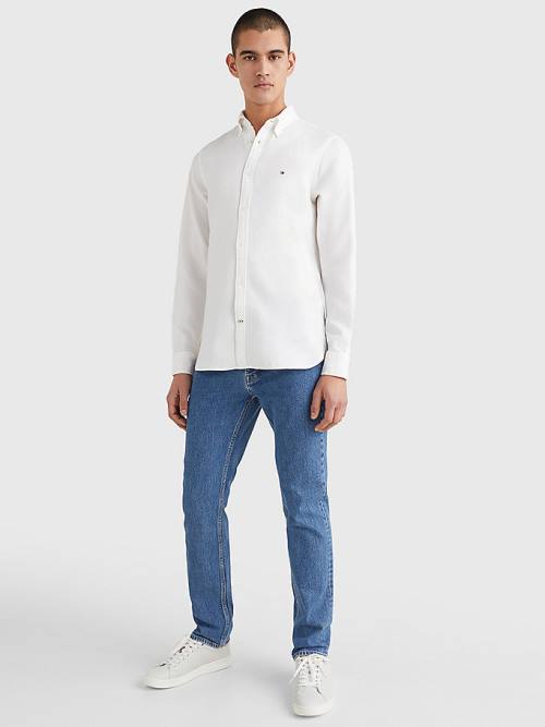 Tommy Hilfiger 4-Way Stretch Dobby Slim Fit Ingek Férfi Fehér | TH356VDF