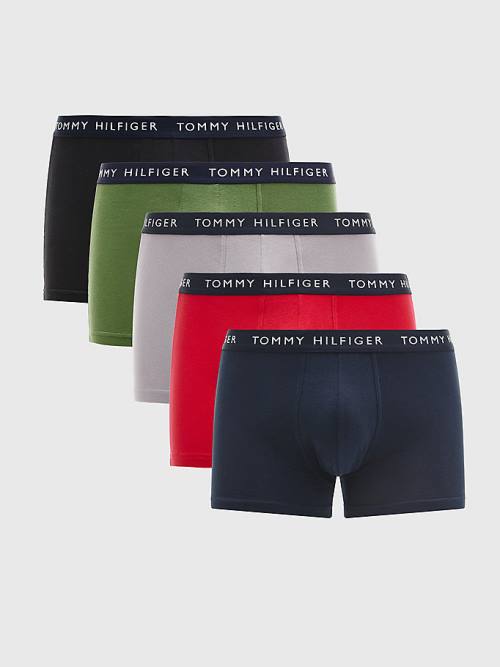 Tommy Hilfiger 5-Pack Logo Waistband Trunks Fehérnemű Férfi Narancssárga | TH981STR