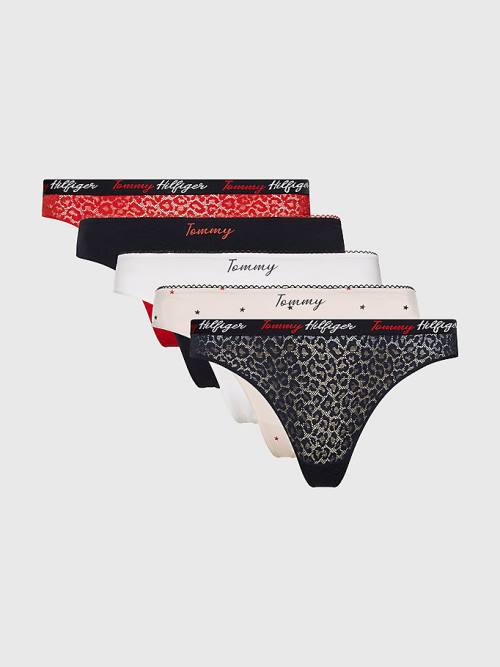 Tommy Hilfiger 5-Pack Thongs Fehérnemű Női Multi | TH821TXJ