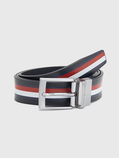 Tommy Hilfiger Adan Reversible Bőr Öv Férfi Fekete | TH534FCL