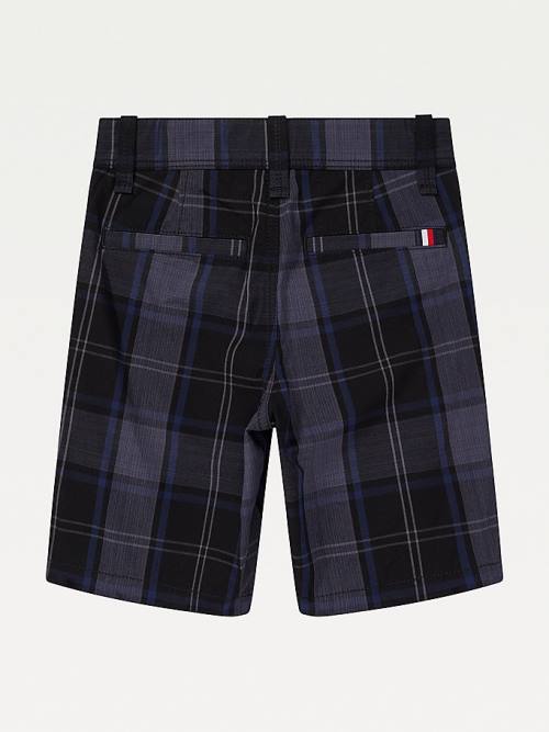 Tommy Hilfiger Adaptive Check Woven Shorts Nadrág Fiú Kék | TH710ZKJ