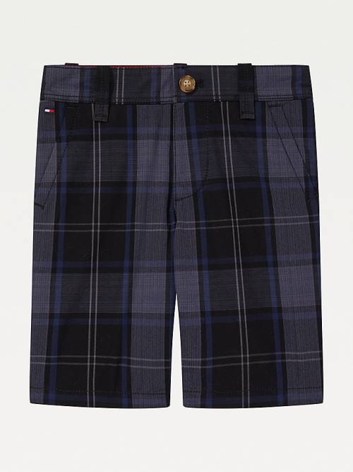 Tommy Hilfiger Adaptive Check Woven Shorts Nadrág Fiú Kék | TH710ZKJ