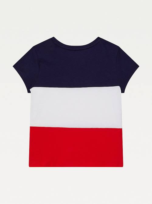 Tommy Hilfiger Adaptive Colour-Blocked Póló Lány Multi | TH490YDG