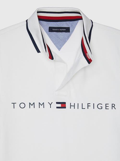 Tommy Hilfiger Adaptive Contrast Póló Férfi Fehér | TH324ATU