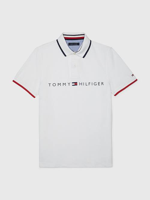 Tommy Hilfiger Adaptive Contrast Póló Férfi Fehér | TH324ATU