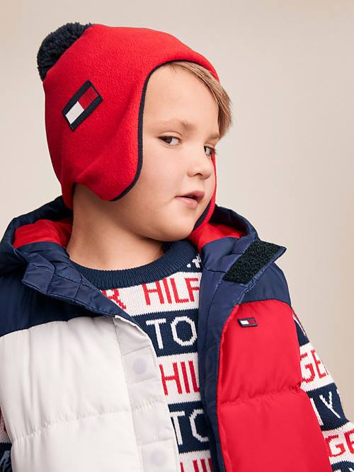 Tommy Hilfiger Adaptive Csuklyás Flag Vest Kabát Fiú Kék | TH036ZLW