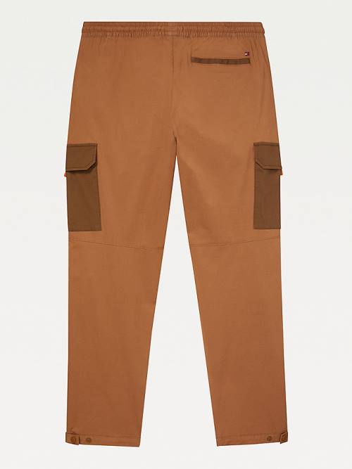 Tommy Hilfiger Adaptive Elasticated Cargo Joggers Nadrág Férfi Barna | TH496HJU