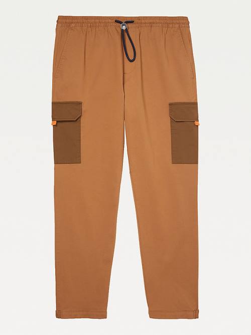 Tommy Hilfiger Adaptive Elasticated Cargo Joggers Nadrág Férfi Barna | TH496HJU