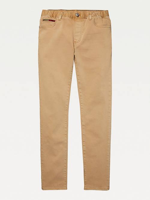 Tommy Hilfiger Adaptive Elasticated Slim Straight Farmer Férfi Khaki | TH216JUE