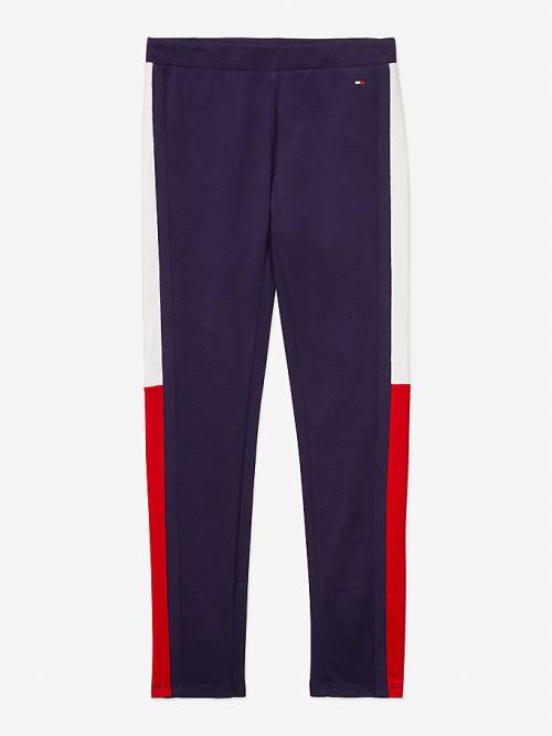 Tommy Hilfiger Adaptive Flag Leggings Nadrág Lány Kék | TH492GZL