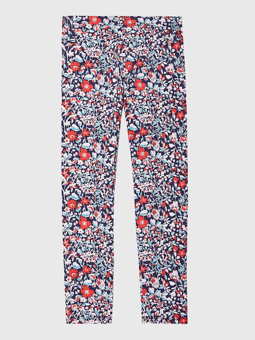 Tommy Hilfiger Adaptive Floral Print Leggings Nadrág Lány Multi | TH781BFK