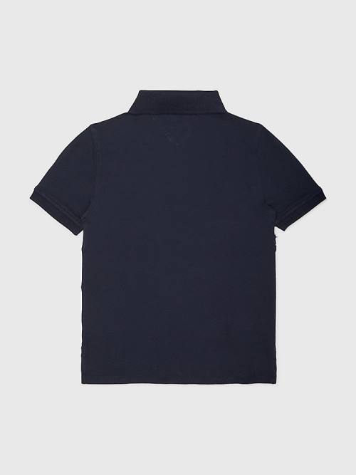 Tommy Hilfiger Adaptive Icons Stripe Polo Póló Fiú Kék | TH258HPR