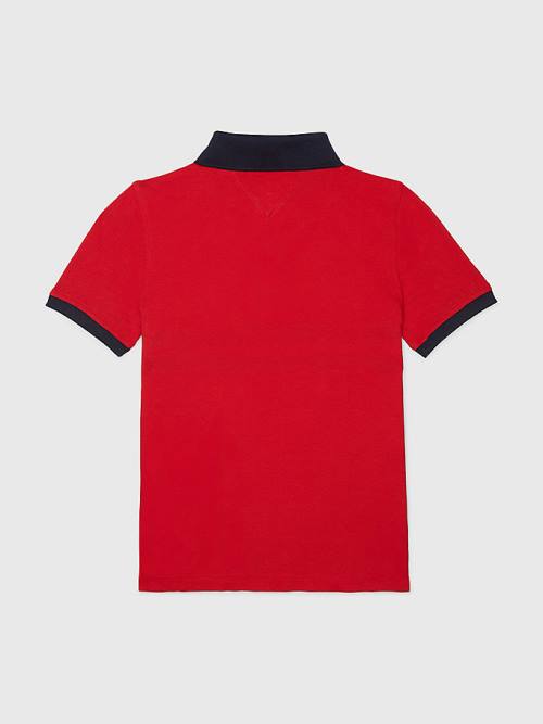 Tommy Hilfiger Adaptive Icons Stripe Polo Póló Fiú Piros | TH629BTA