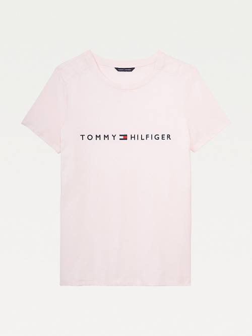 Tommy Hilfiger Adaptive Logo Póló Női Rózsaszín | TH673JES