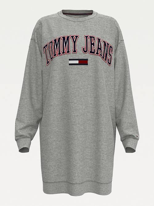 Tommy Hilfiger Adaptive Logo Sweatshirt Ruha Női Szürke | TH948QYC