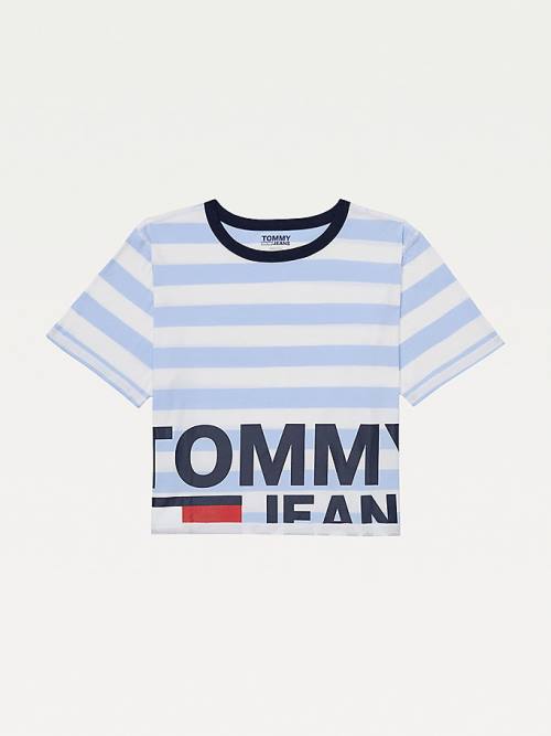 Tommy Hilfiger Adaptive Organic Pamut Póló Női Kék | TH307AKH