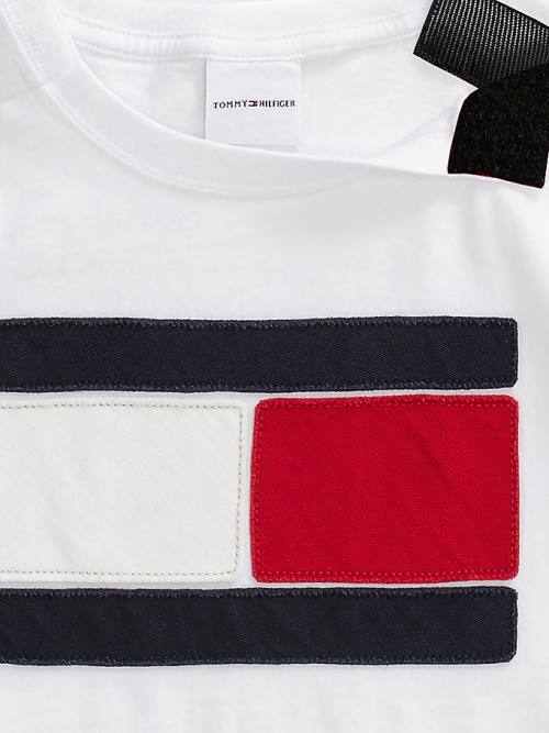 Tommy Hilfiger Adaptive Oversize Flag Logo Póló Fiú Fehér | TH317KXA