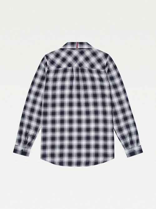 Tommy Hilfiger Adaptive Plaid Popover Ingek Női Kék | TH952IRJ