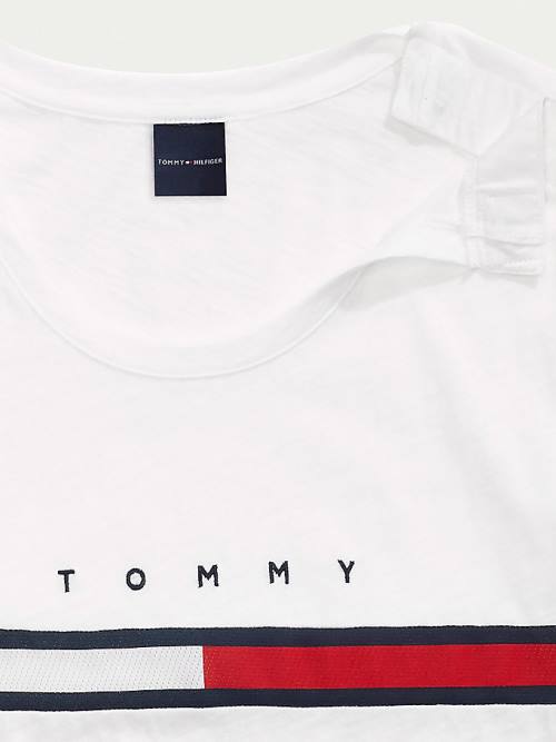 Tommy Hilfiger Adaptive Pure Pamut Póló Női Fehér | TH089NKH