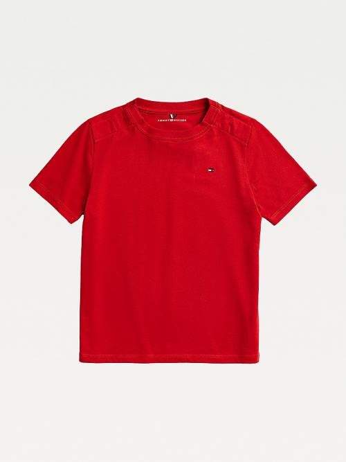 Tommy Hilfiger Adaptive Pure Pamut Póló Fiú Piros | TH203KXN