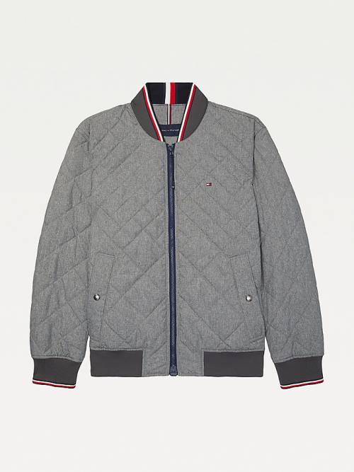 Tommy Hilfiger Adaptive Quilted Bomber Kabát Férfi Szürke | TH425WYV