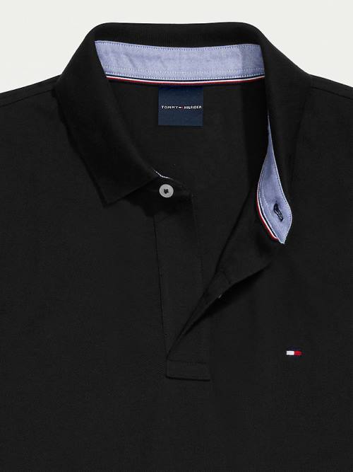 Tommy Hilfiger Adaptive Regular Fit Ivy Póló Férfi Fekete | TH972SQK