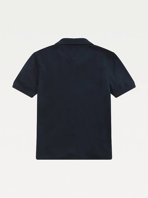 Tommy Hilfiger Adaptive Rövid Sleeve Polo Póló Fiú Kék | TH637QME