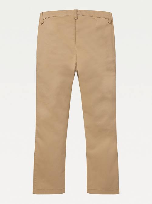 Tommy Hilfiger Adaptive Seated Fit Stretch Chinos Nadrág Fiú Khaki | TH430LMG