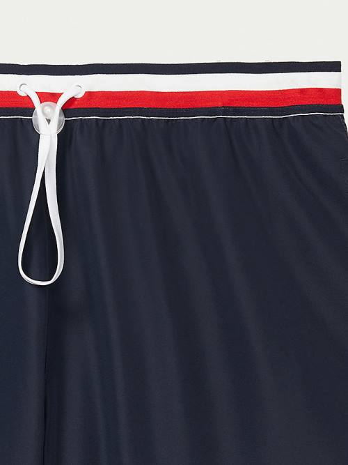 Tommy Hilfiger Adaptive Signature Mid-Length Shorts Fürdőruha Férfi Kék | TH385TDC