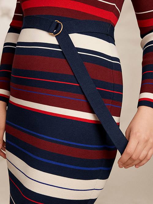 Tommy Hilfiger Adaptive Stripe Henley Ruha Női Multi | TH742HMX