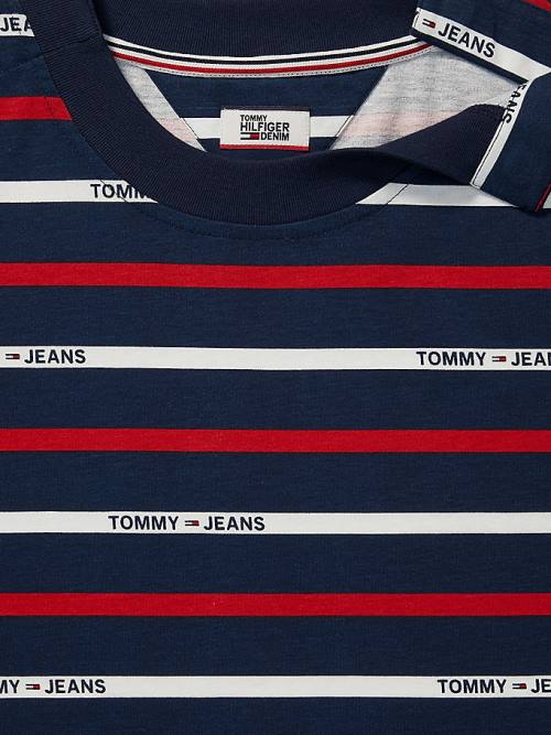 Tommy Hilfiger Adaptive Stripe Print Ruha Női Kék | TH806KNY