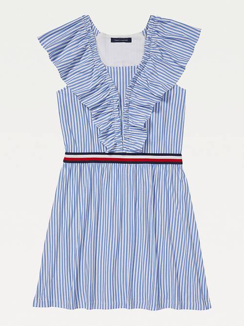 Tommy Hilfiger Adaptive Stripe Ujjatlan Ruha Lány Kék | TH830FOH