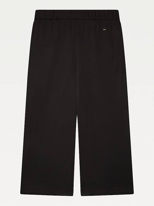 Tommy Hilfiger Adaptive Széles Cipő Leg Cropped Trousers Farmer Női Fekete | TH269YQG