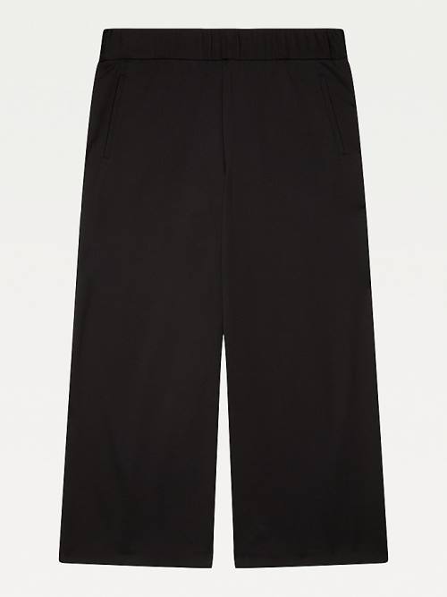 Tommy Hilfiger Adaptive Széles Cipő Leg Cropped Trousers Farmer Női Fekete | TH269YQG