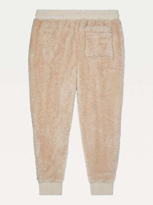 Tommy Hilfiger Adaptive Tommy Badge Fleece Joggers Nadrág Férfi Bézs | TH137AFX