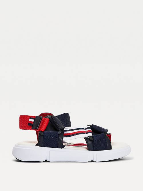 Tommy Hilfiger Adjustable Contrast Pántos Szandál Fiú Kék | TH587JPO